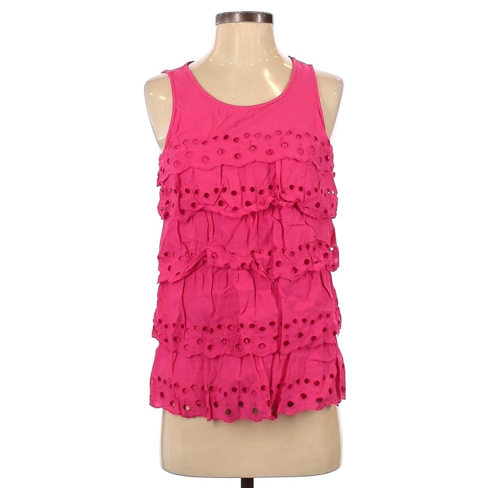 Sleeveless Fuschia Pink Elle blouse